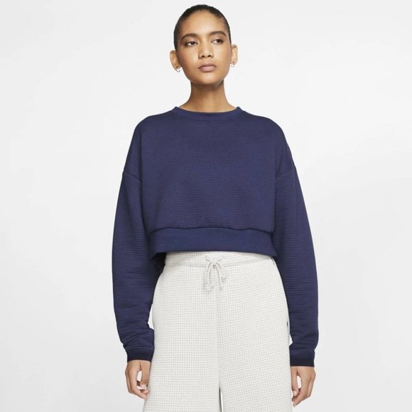 NWT NIKE Sportswear City Ready Women's Fleece Crew Cropped Top Sweatshirt - Picture 5 of 16